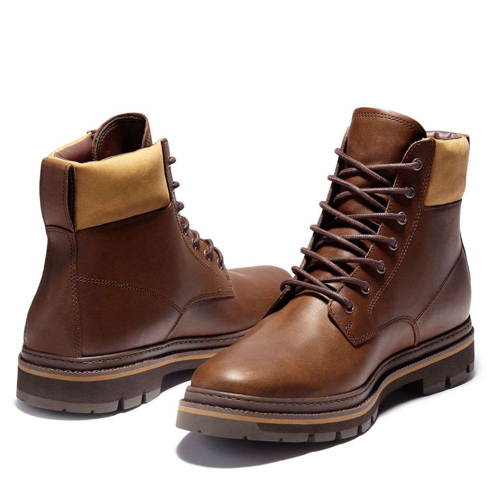 Botas de Nieve Timberland Hombre Port Union Waterproof Plain-Toe Marrones - Chile CWI-516394